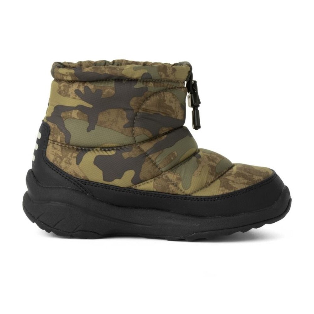 ノースフェイス（THE NORTH FACE）（キッズ）ジュニア ブーツ 迷彩柄 ヌプシ ブーティ ロゴ ショート SE NFJ52281 TF ウィンターシューズ