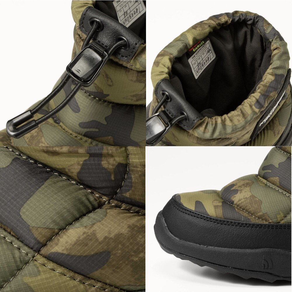 ノースフェイス（THE NORTH FACE）（キッズ）ジュニア ブーツ 迷彩柄 ヌプシ ブーティ ロゴ ショート SE NFJ52281 TF ウィンターシューズ