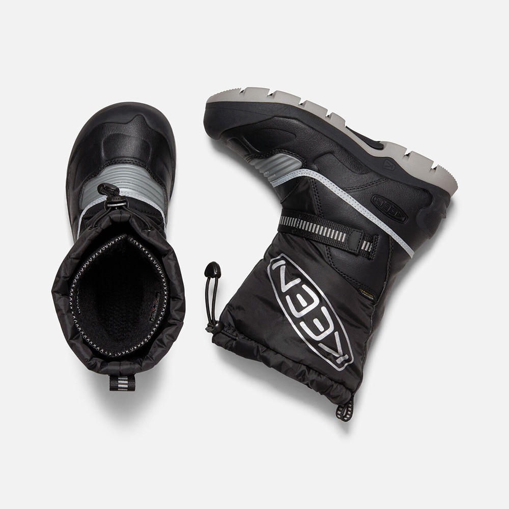 キーン（KEEN）（キッズ）ジュニア ブーツ 黒 ビッグキッズ スノー トロール ウォータープルーフ ブラック 1026753 長靴 カジュアルシューズ 防水