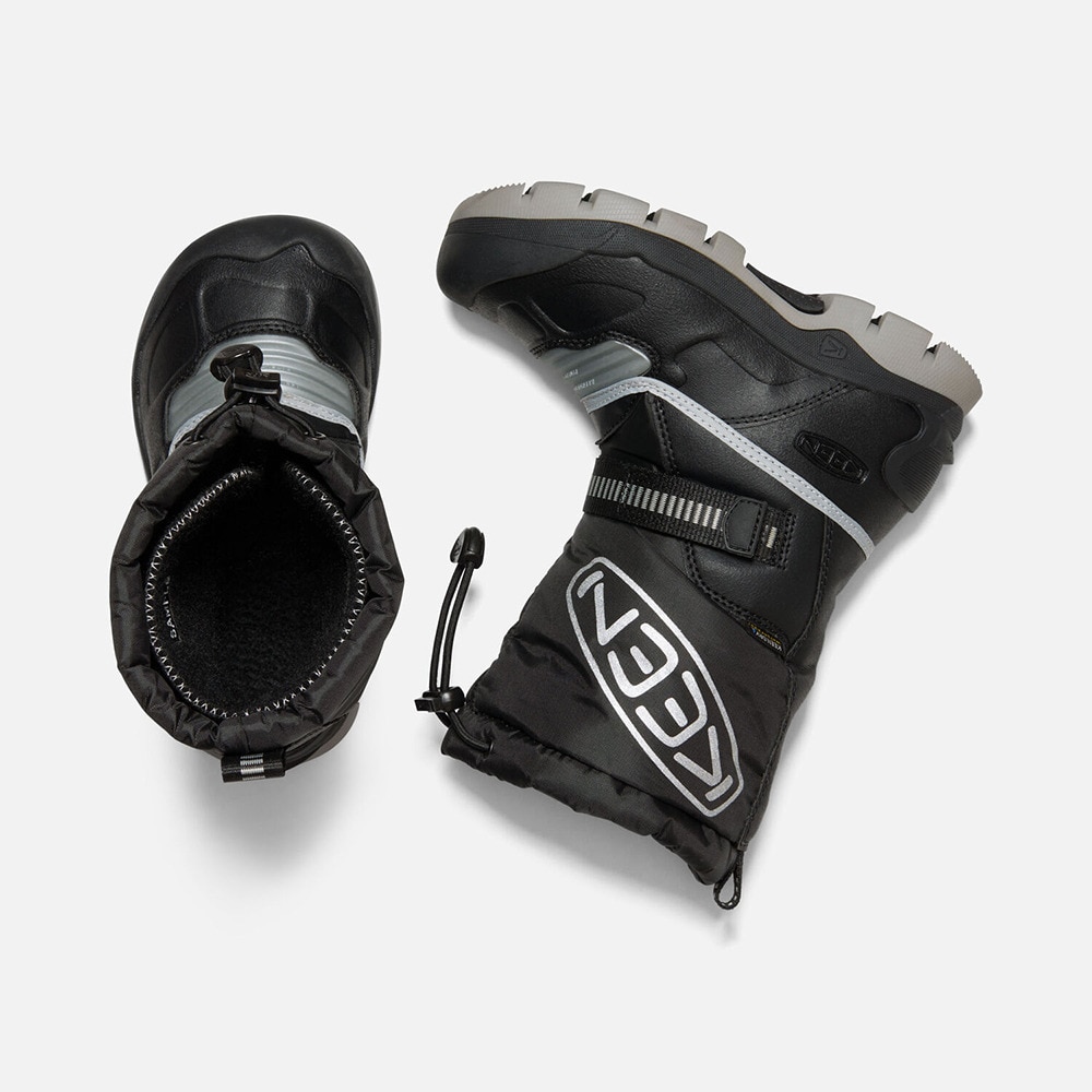 キーン（KEEN）（キッズ）ジュニア ブーツ 黒 リトルキッズ スノー トロール ウォータープルーフ ブラック 1026756 長靴 カジュアルシューズ 防水