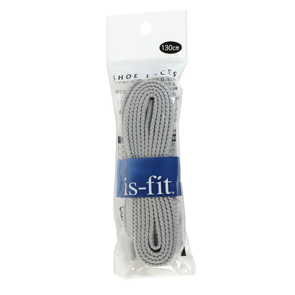 イズフィット（is-fit）（メンズ、レディース、キッズ）シューレース 靴ひも X AC Dグレー 130cm