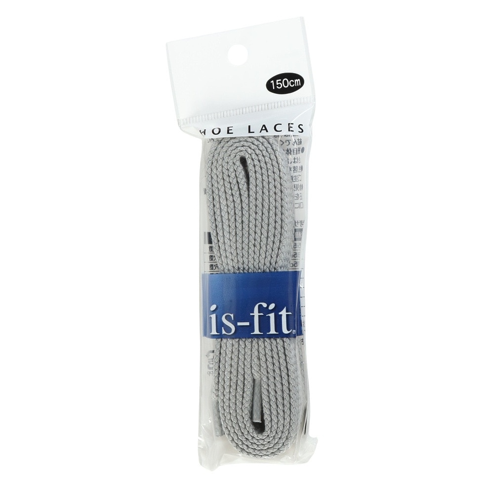 イズフィット（is-fit）（メンズ、レディース、キッズ）シューレース 靴ひも X AC Dグレー 150cm