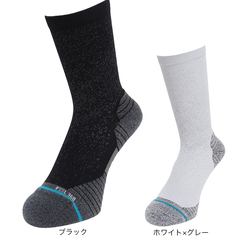 スタンス（STANCE）（メンズ、レディース）ランニングソックス 靴下 RUN CREW ST A448A20RCS WHT
