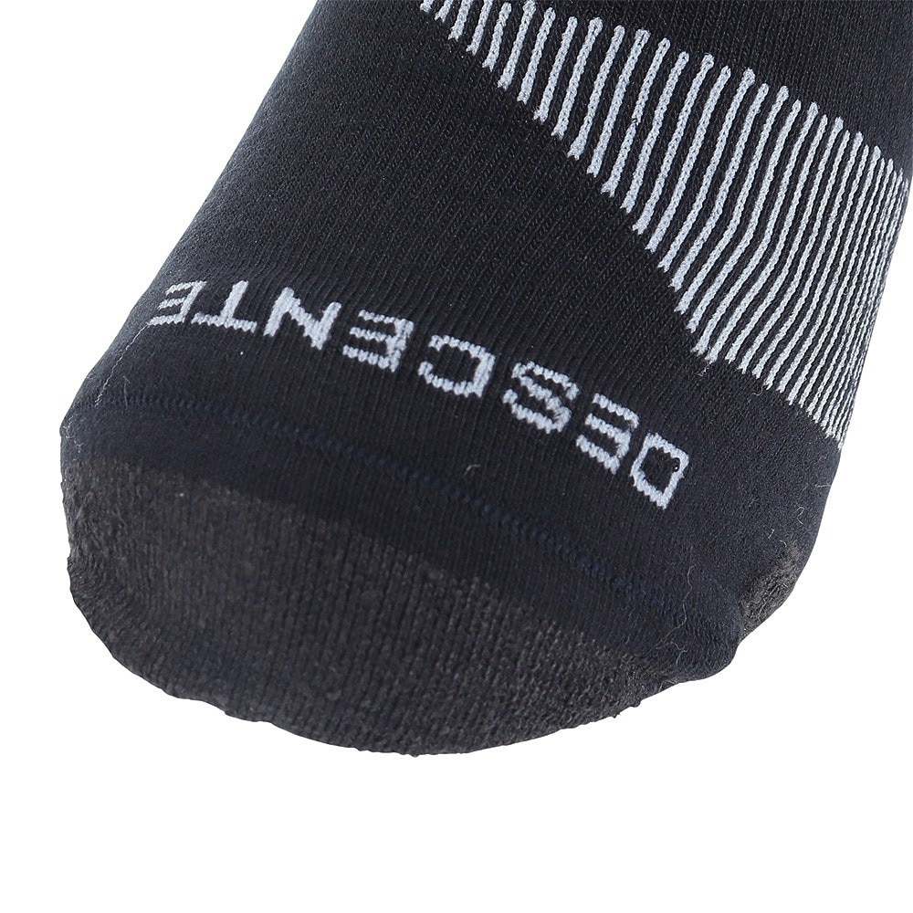 デサント（DESCENTE）（メンズ、レディース）ランニングソックス 靴下 MoveSox ブラック ホワイト DOAVJB01 BKWH アンクル丈 スポーツ スパイラルサポート