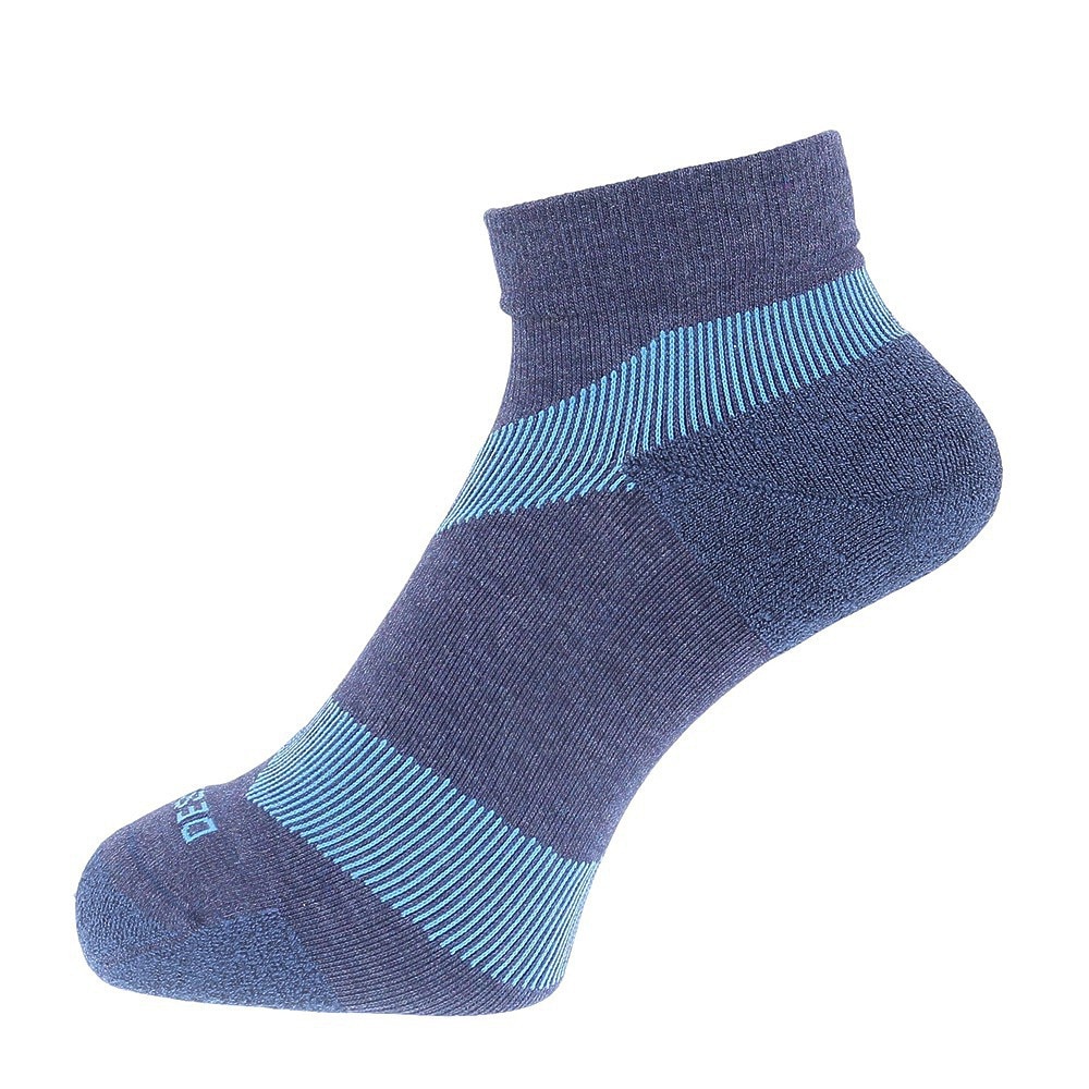 デサント（DESCENTE）（メンズ、レディース）ランニングソックス 靴下 MoveSox ネイビー ブルー DOAVJB01 NVBL アンクル丈 スポーツ スパイラルサポート