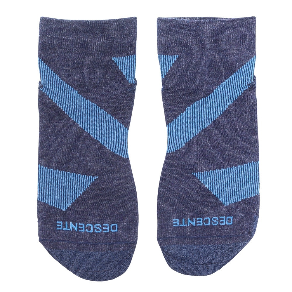 デサント（DESCENTE）（メンズ、レディース）ランニングソックス 靴下 MoveSox ネイビー ブルー DOAVJB01 NVBL アンクル丈 スポーツ スパイラルサポート