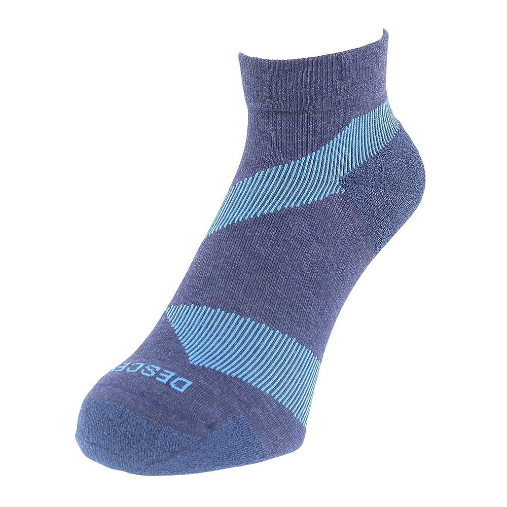 デサント（DESCENTE）（メンズ、レディース）ランニングソックス 靴下 MoveSox ネイビー ブルー DOAVJB01 NVBL アンクル丈 スポーツ スパイラルサポート