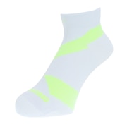 デサント（DESCENTE）（メンズ、レディース）ランニングソックス 靴下 MoveSox ホワイト イエロー DOAVJB01 WHYL アンクル丈 スポーツ スパイラルサポート