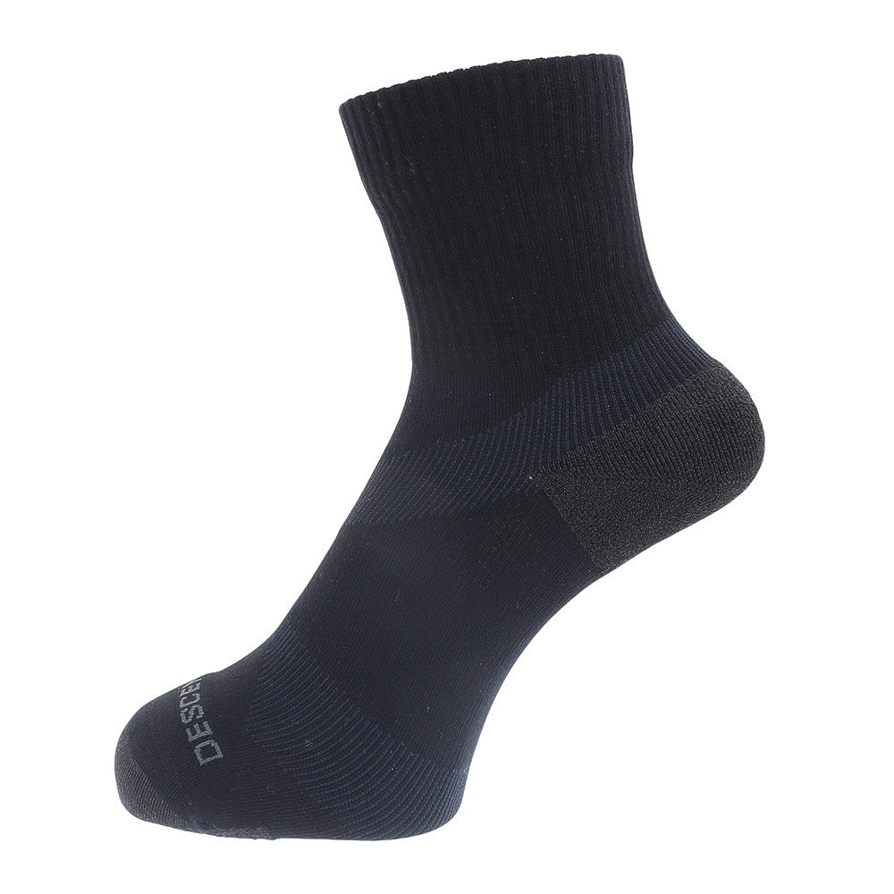 デサント（DESCENTE）（メンズ、レディース）ランニングソックス 靴下 MoveSox ブラック DOAVJB02 BK アンクル丈 スポーツ スパイラルサポート