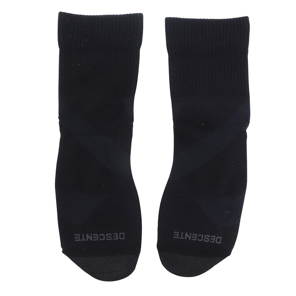 デサント（DESCENTE）（メンズ、レディース）ランニングソックス 靴下 MoveSox ブラック DOAVJB02 BK アンクル丈 スポーツ スパイラルサポート