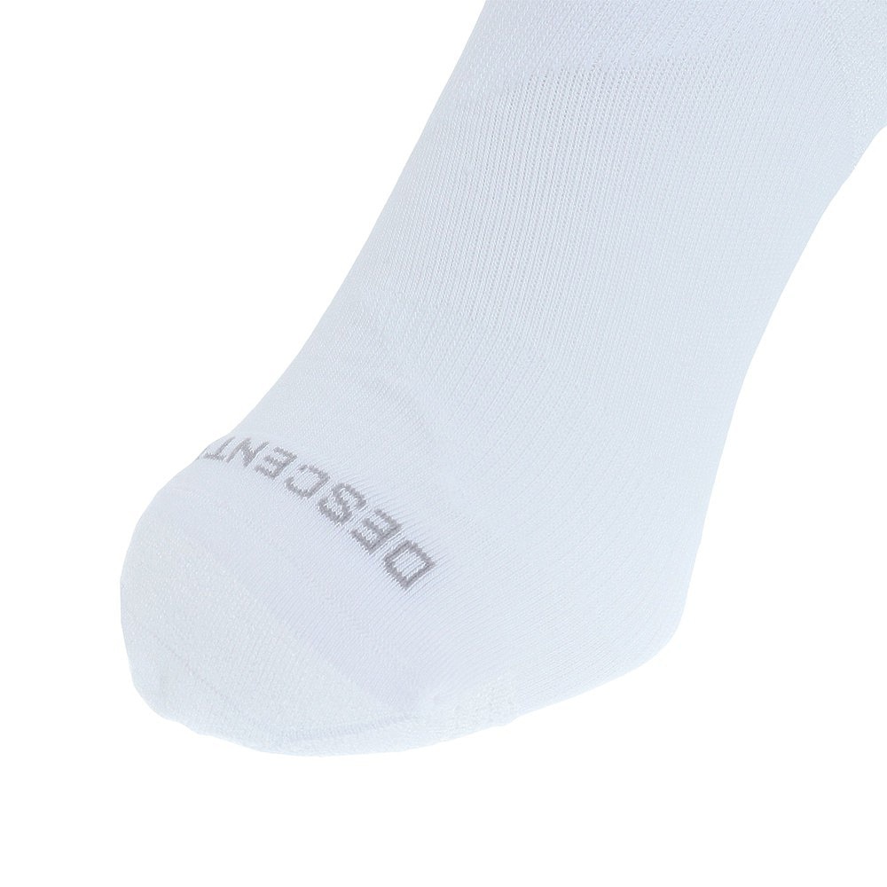 デサント（DESCENTE）（メンズ、レディース）ランニングソックス 靴下 MoveSox ホワイト DOAVJB02 WH アンクル丈 スポーツ スパイラルサポート