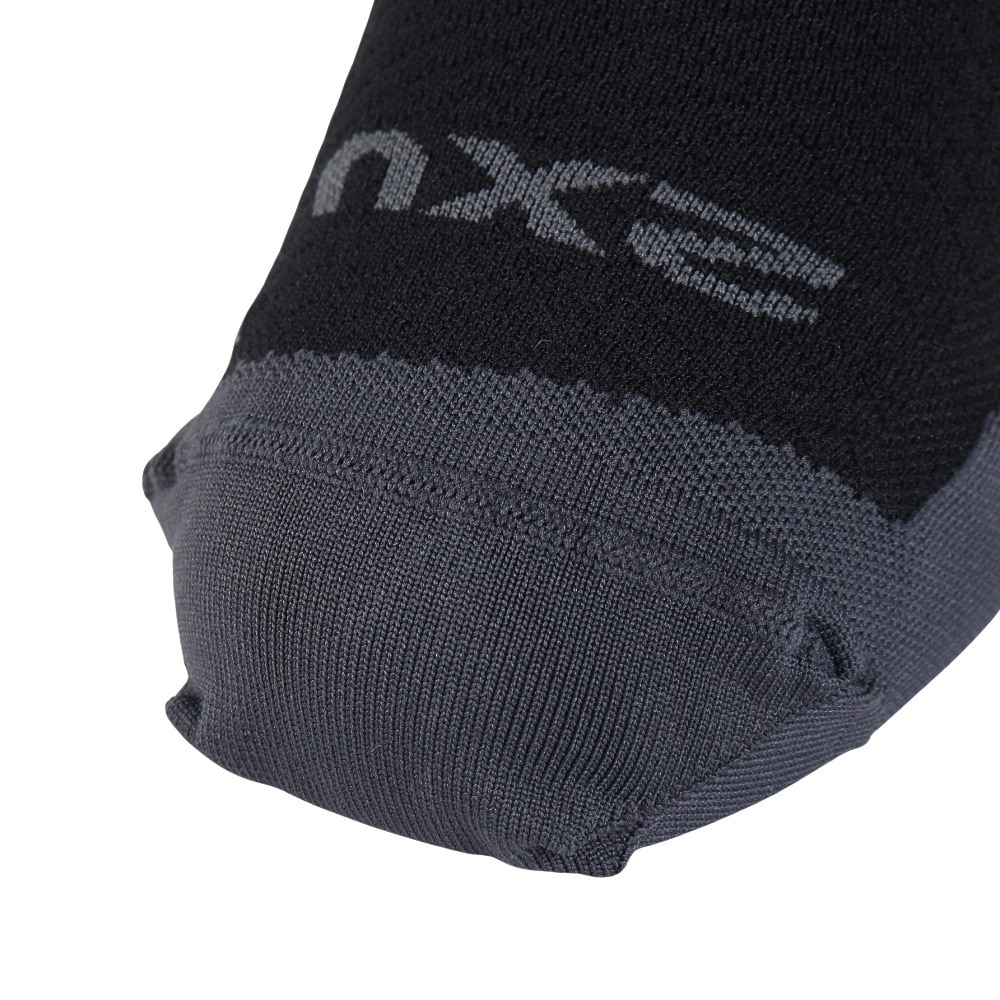 ツー・タイムズ・ユー（2XU）（メンズ、レディース）ランニングソックス 靴下 ベクターウルトラライトクルー ノーショーソックス UA7027E-BLK/TTM ブラック