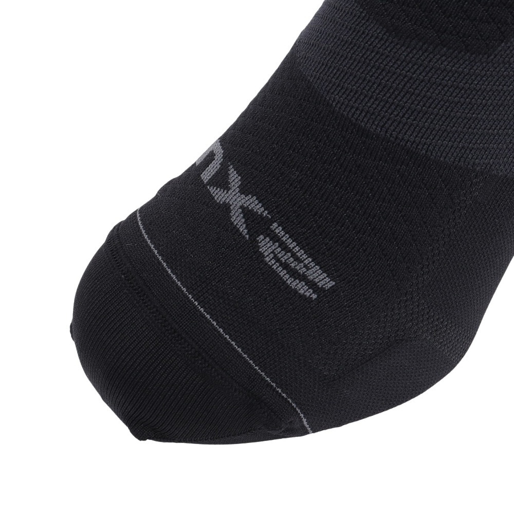 ツー・タイムズ・ユー（2XU）（メンズ、レディース）靴下 ベクターウルトラライトクルー ノーショーソックス UA7027E-BLK/BLK