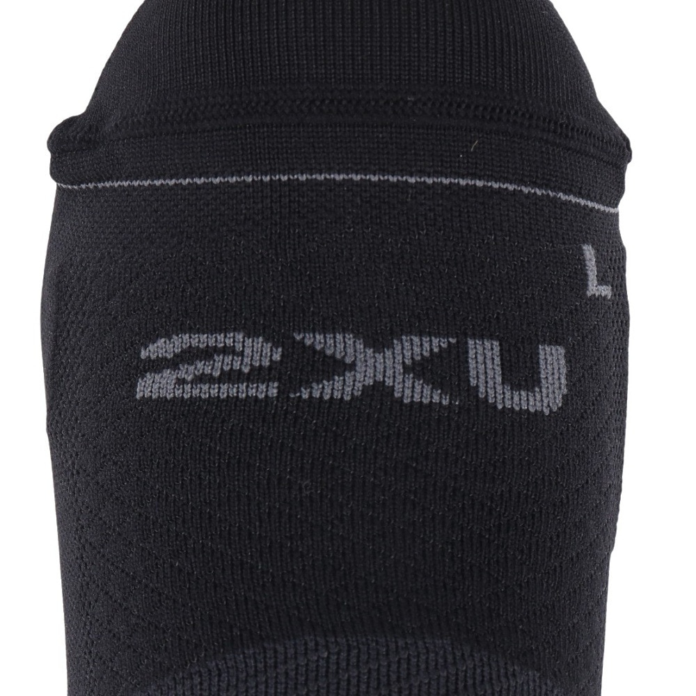 ツー・タイムズ・ユー（2XU）（メンズ、レディース）靴下 ベクターウルトラライトクルー ノーショーソックス UA7027E-BLK/BLK