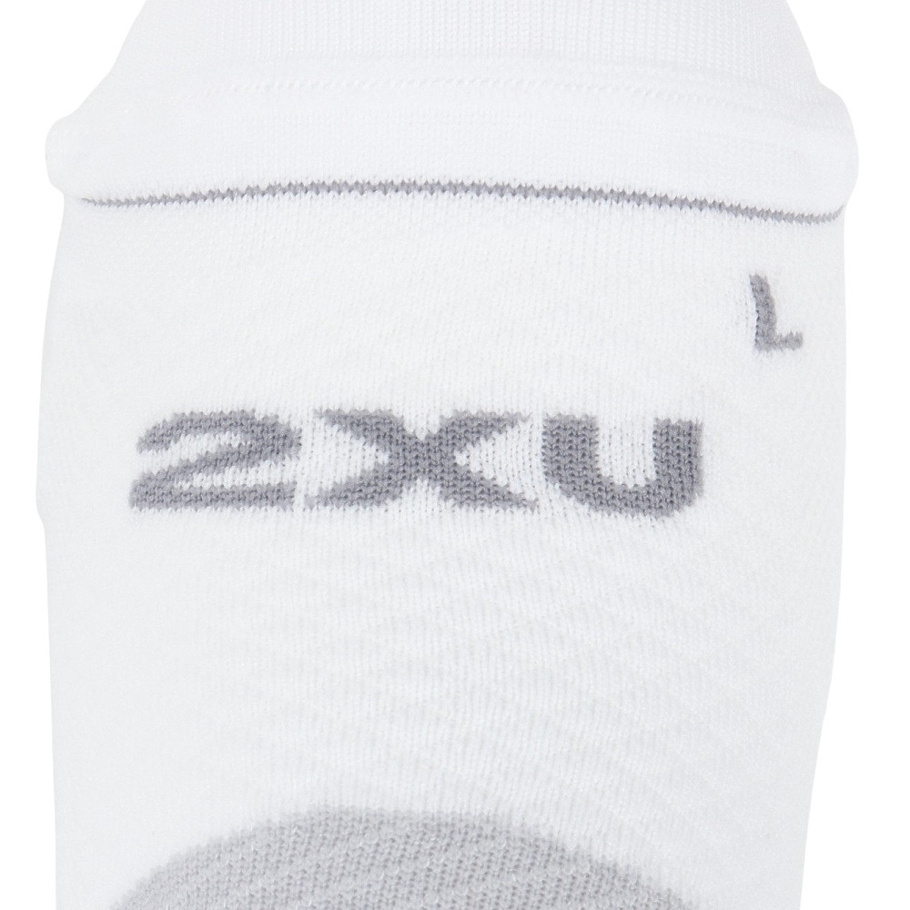 ツー・タイムズ・ユー（2XU）（メンズ、レディース）靴下 ベクターウルトラライトクルー ノーショーソックス UA7027E-WHT/WHT