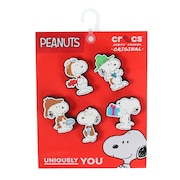 (メンズ、レディース、キッズ)ジビッツ チャーム ピーナッツ 5 パック 10011466 シューズアクセサリー シューチャーム