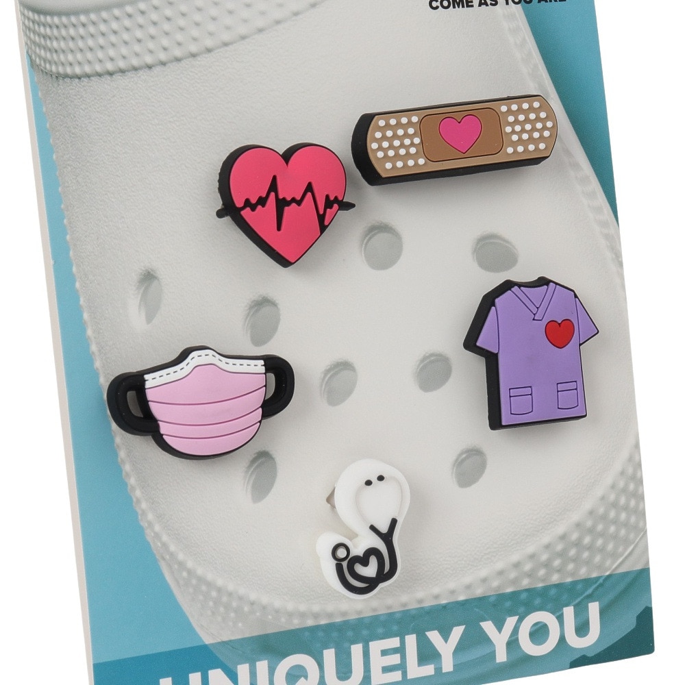 クロックス（crocs）（メンズ、レディース、キッズ）ジビッツチャーム Health Heart 5個セット 10010366