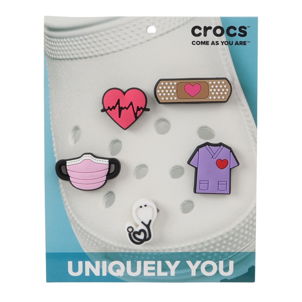 クロックス（crocs）（メンズ、レディース、キッズ）ジビッツチャーム Health Heart 5個セット 10010366