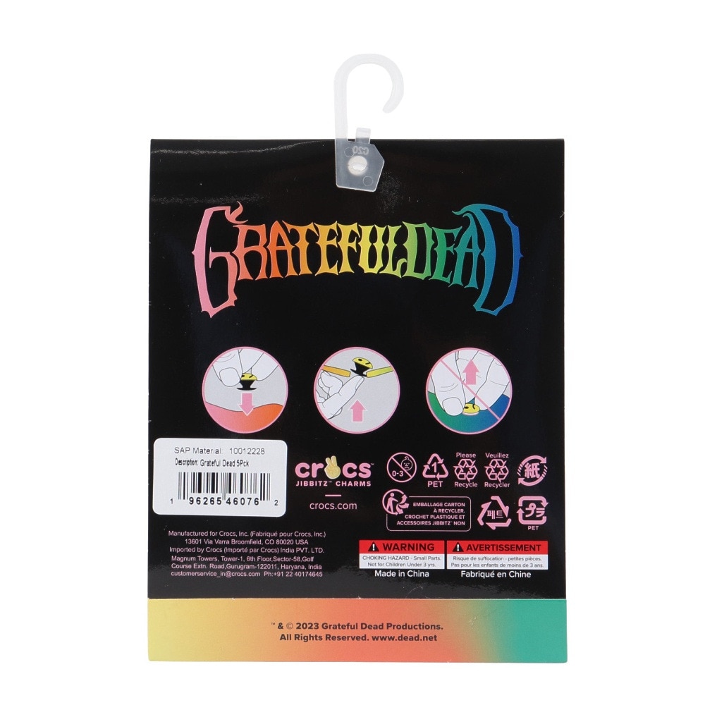 クロックス（crocs）（メンズ、レディース、キッズ）ジビッツ チャーム Grateful Dead 5個セット 10012228
