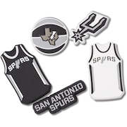 (メンズ、レディース、キッズ)ジビッツ チャーム NBA サンアントニオ スパーズ 5個入 10011807