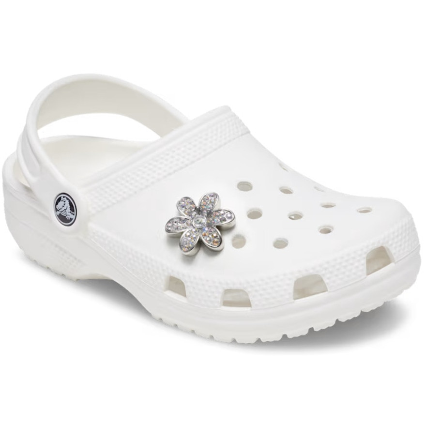 クロックス（crocs）（メンズ、レディース、キッズ）ジビッツチャーム シルバー モノクロム デイジー 10013403