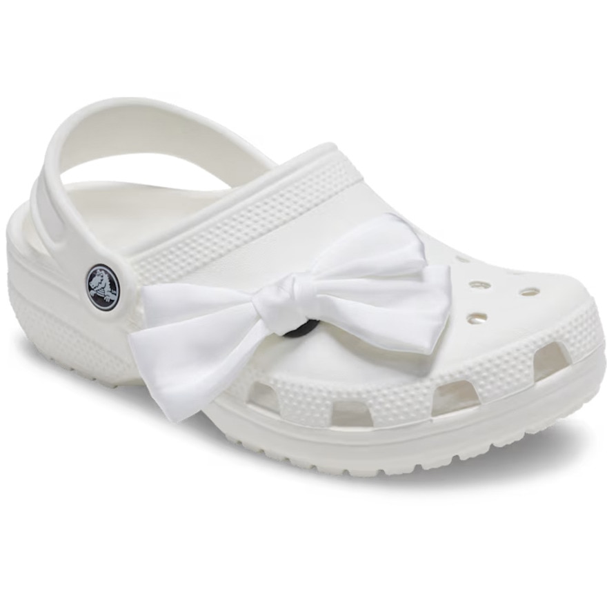 クロックス（crocs）（メンズ、レディース、キッズ）ジビッツチャーム オーバーサイズ リーガル ホワイトリボン 10013438