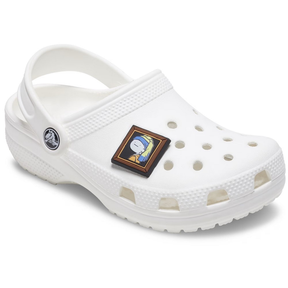 クロックス（crocs）（メンズ、レディース、キッズ）ジビッツ チャーム 真顔絵画 真珠の首飾り 10016297