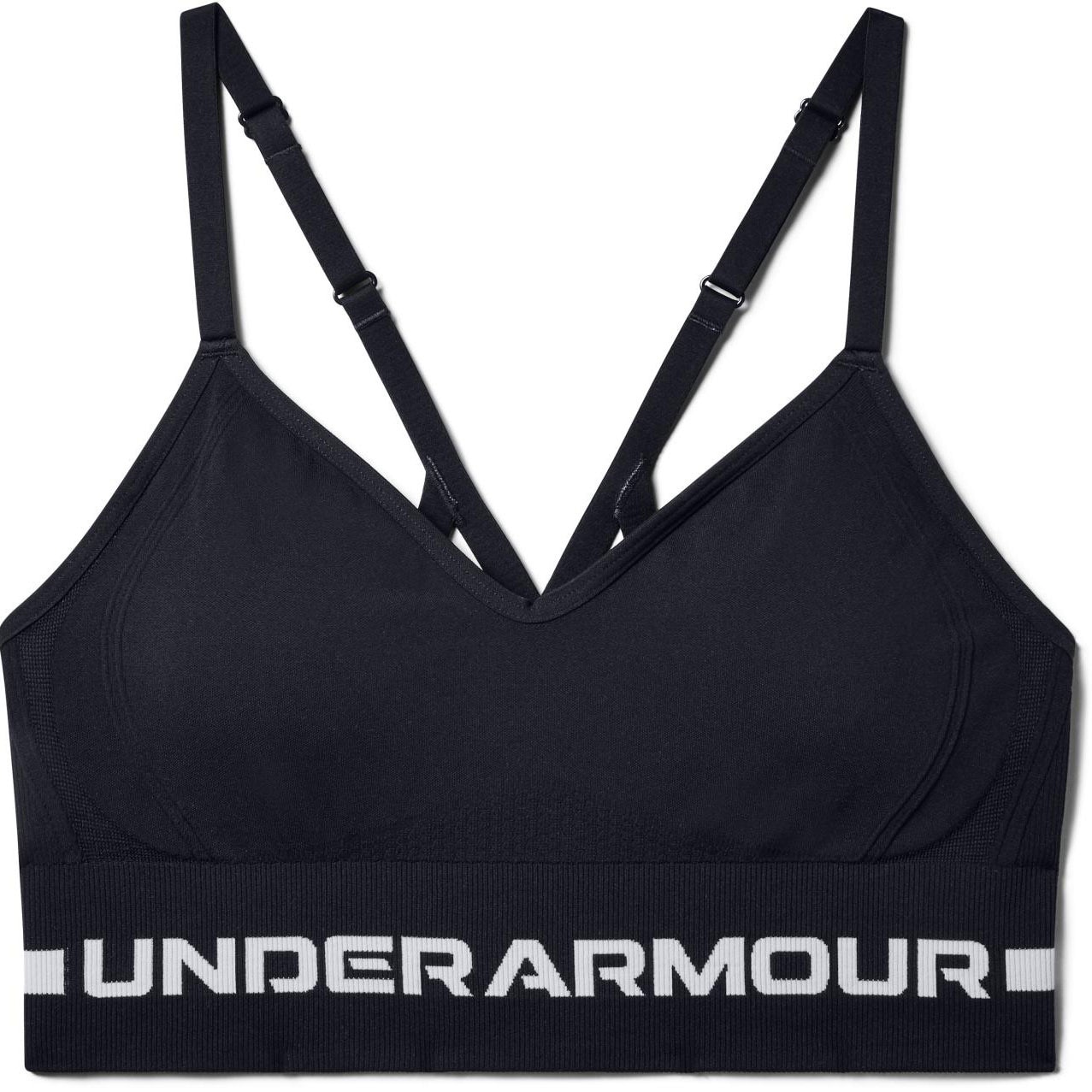 アンダーアーマー（UNDER ARMOUR）（レディース）スポーツブラ ローサポート シームレス ロー ロング ブラ 1357719 BLK/HGY  AT スポーツ用品はスーパースポーツゼビオ