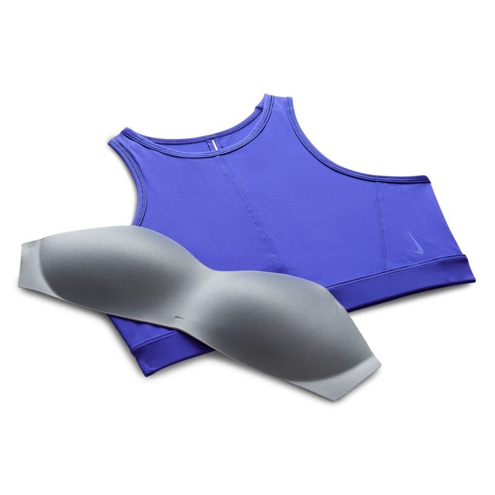 ナイキ（NIKE）（レディース）スポーツブラ ミドルサポート ヨガ Dri-FIT スウッシュ ワンピース パッド ハイネック DD1124-430