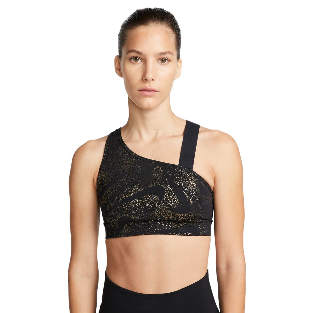 ナイキ（NIKE）（レディース）ドライフィット スウッシュ ASYM ブラ AOP DQ5243-010