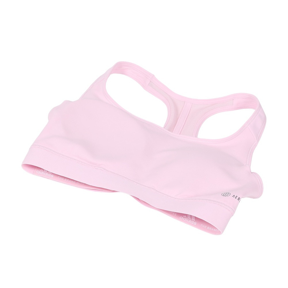 アディダス（adidas）（レディース）スポーツブラ 通気吸湿性 ピンク TRN REACT ミディアムサポートブラ RT588-HC7490