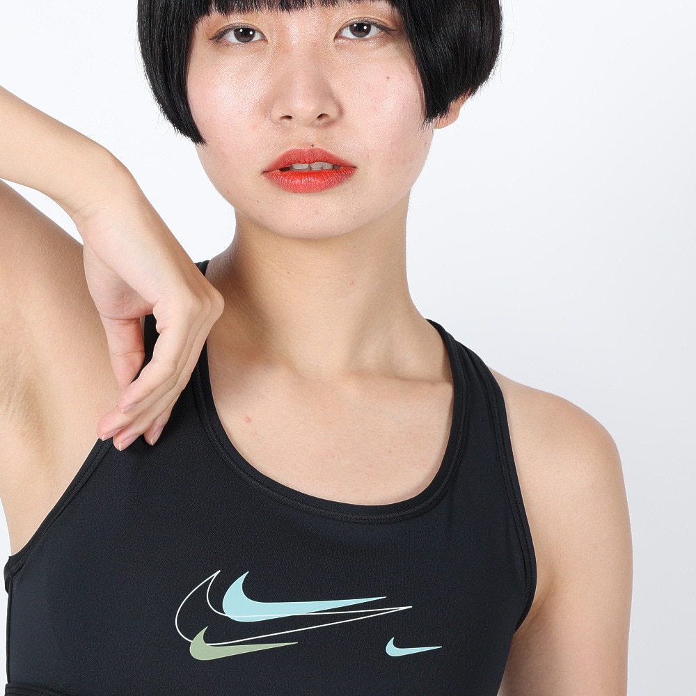 ナイキ（NIKE）（レディース）スポーツブラ スウッシュ ミディアムサポート FN8512-010
