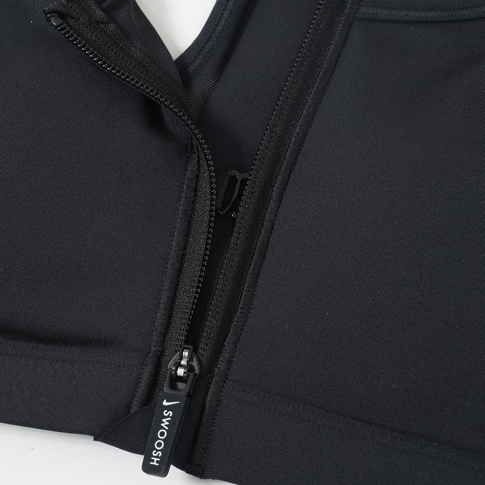 ナイキ（NIKE）（レディース）ドライフィット スウッシュ フロント ジップ ミディアムサポート パッディド スポーツブラ FN2732-010