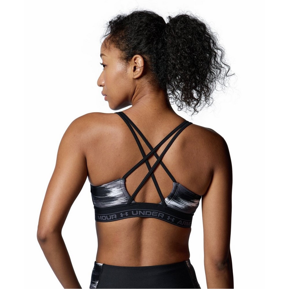アンダーアーマー（UNDER ARMOUR）（レディース）クロスバックブラ プリント ミディアムサポート 1388356 001