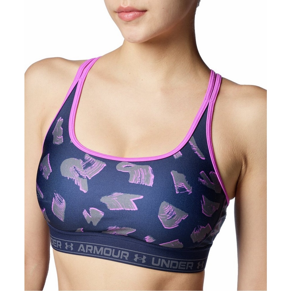 アンダーアーマー（UNDER ARMOUR）（レディース）クロスバックブラ プリント ミディアムサポート 1388356 410