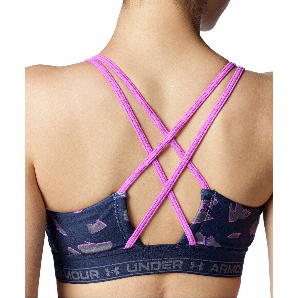 アンダーアーマー（UNDER ARMOUR）（レディース）クロスバックブラ プリント ミディアムサポート 1388356 410