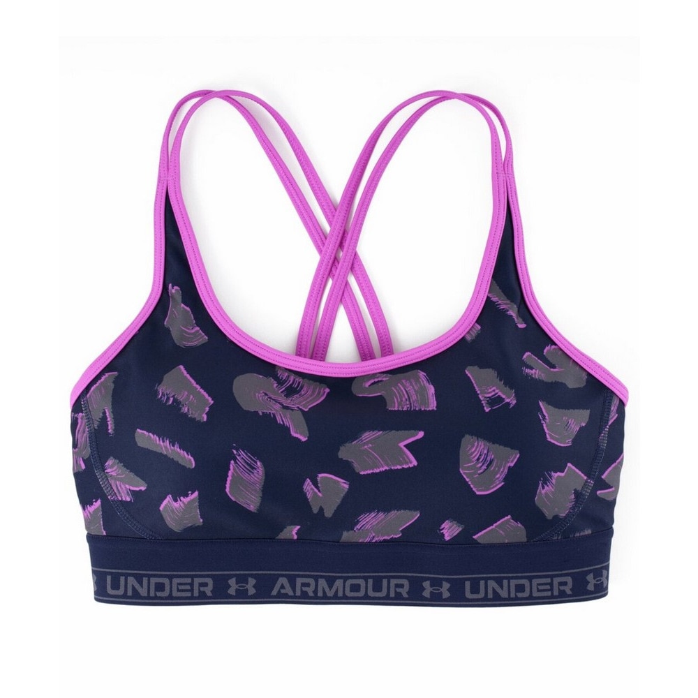 アンダーアーマー（UNDER ARMOUR）（レディース）クロスバックブラ プリント ミディアムサポート 1388356 410