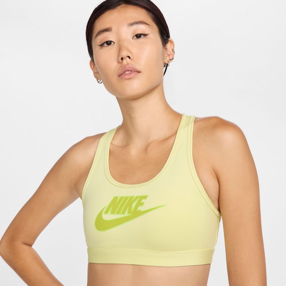ナイキ（NIKE）（レディース）スウッシュ ミディアムサポート パッディド ロゴ スポーツブラ FB4081-751