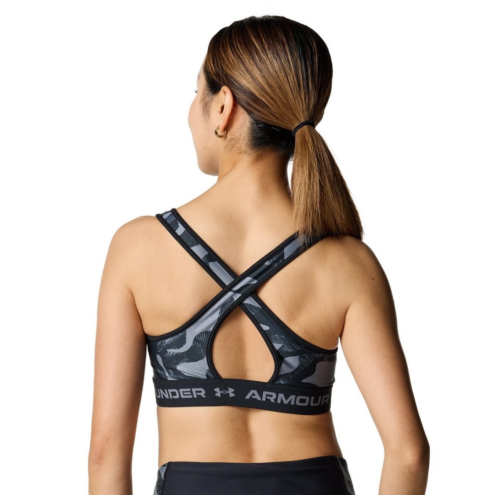 アンダーアーマー（UNDER ARMOUR）（レディース）クロスバックブラ プリント ミディアムサポート 6001296 001