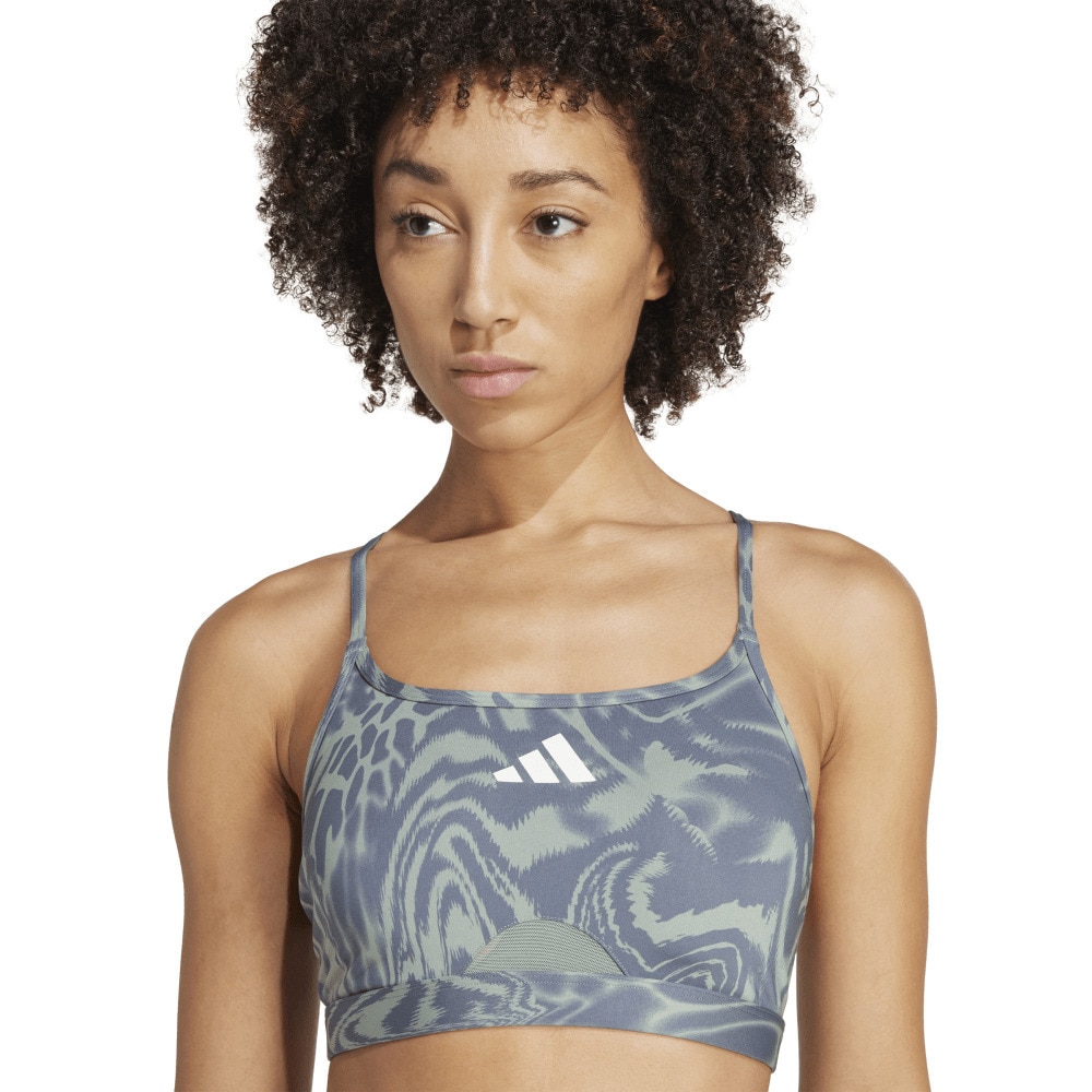 アディダス（adidas）（レディース）TRN スリーストライプス AER AOP ブラ KUC93-JH1424