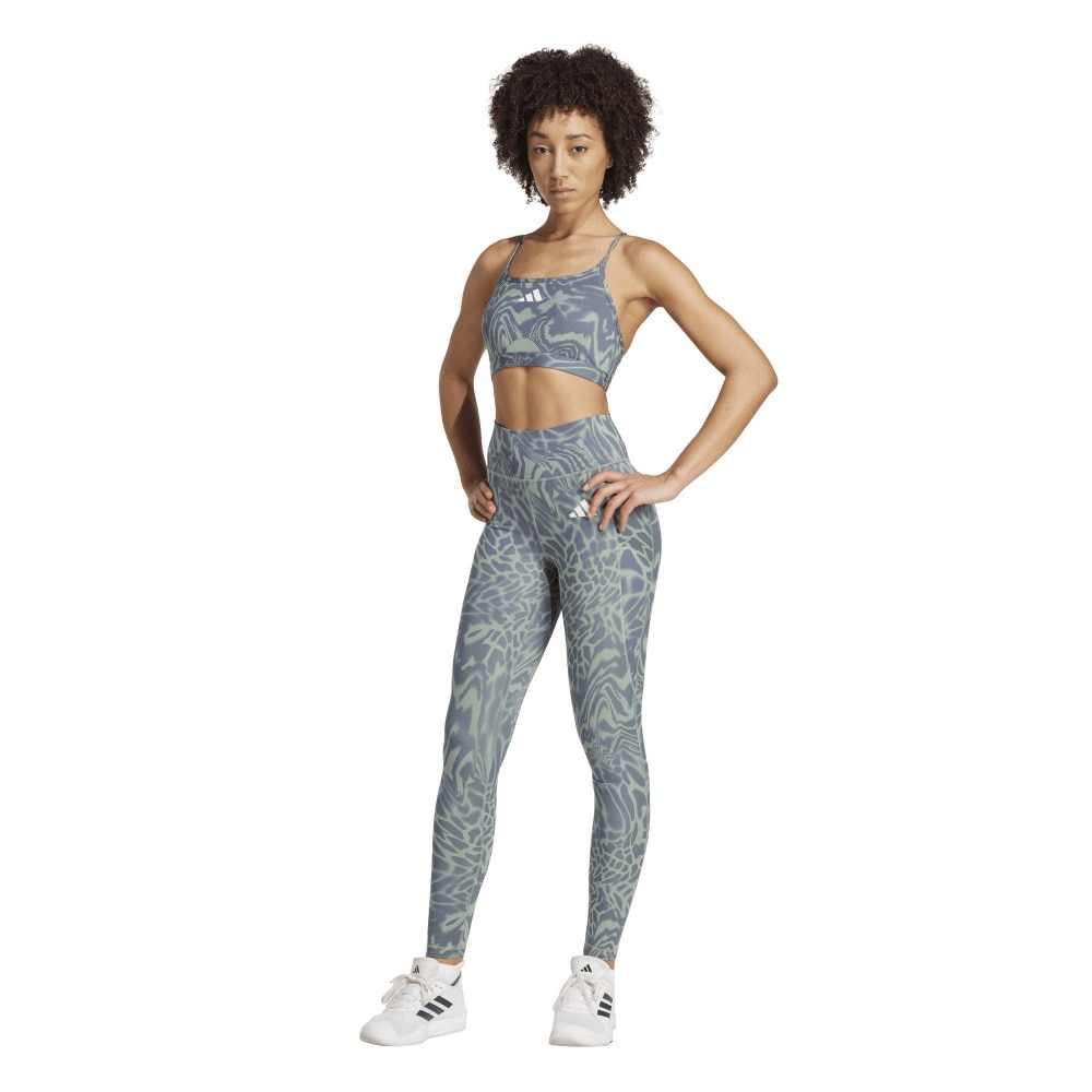 アディダス（adidas）（レディース）TRN スリーストライプス AER AOP ブラ KUC93-JH1424