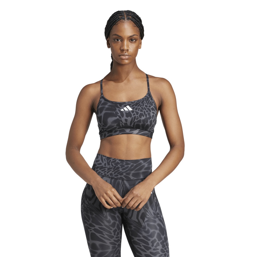 アディダス（adidas）（レディース）TRN スリーストライプス AER AOP ブラ KUC93-JH1428