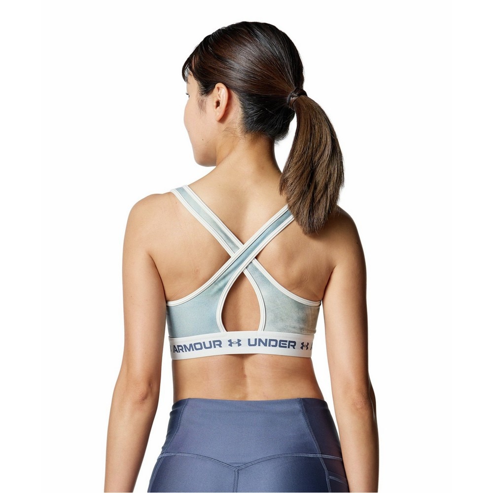 アンダーアーマー（UNDER ARMOUR）（レディース）クロスバックブラ プリント ミディアムサポート 6007695 110