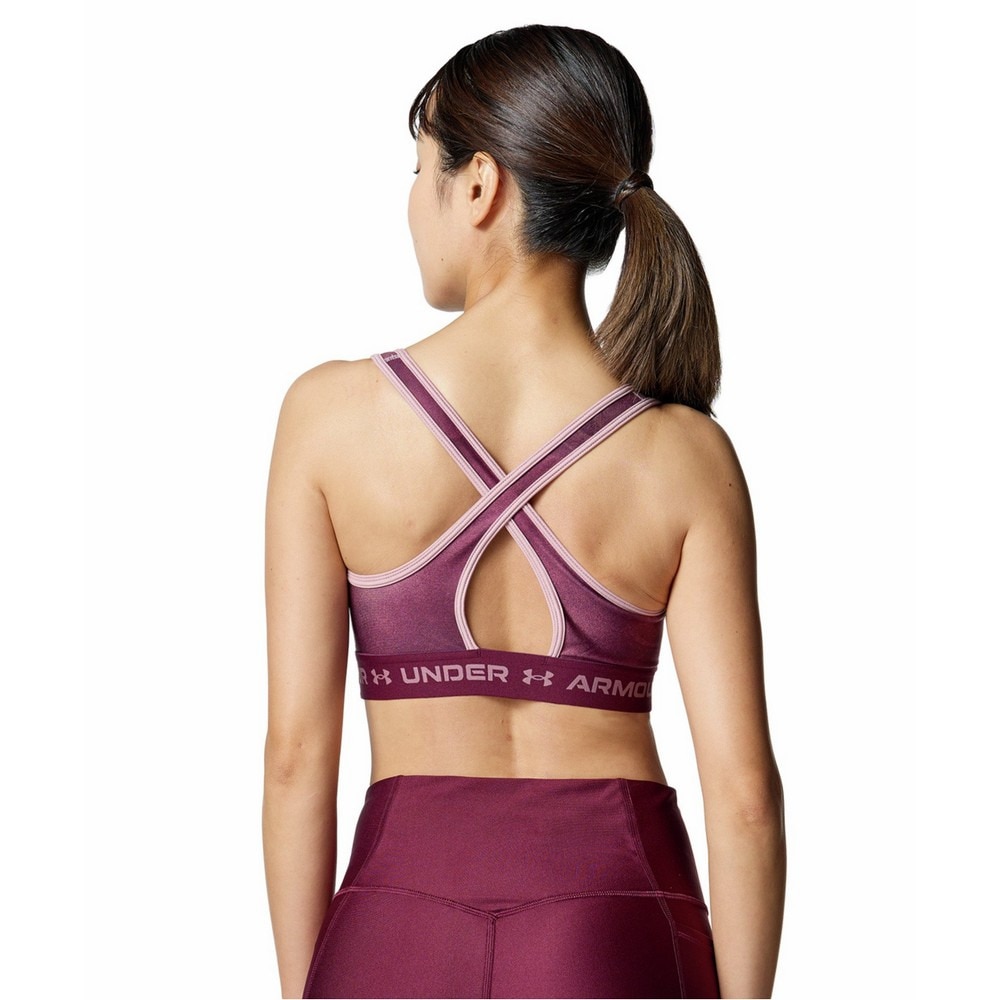 アンダーアーマー（UNDER ARMOUR）（レディース）クロスバックブラ プリント ミディアムサポート 6007695 600