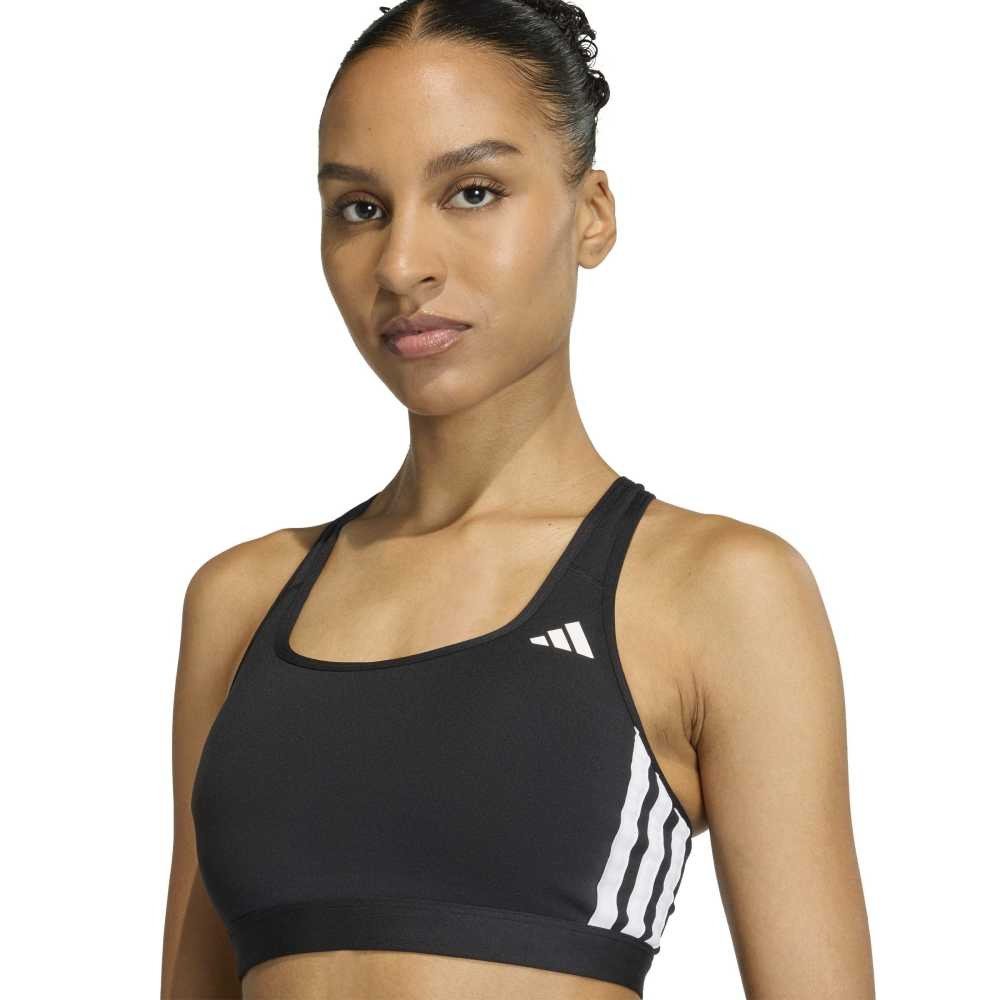 アディダス（adidas）（レディース）Optime エッセンシャルズ ワークアウト スリーストライプス ミディアムサポートブラ CI156-KB4383