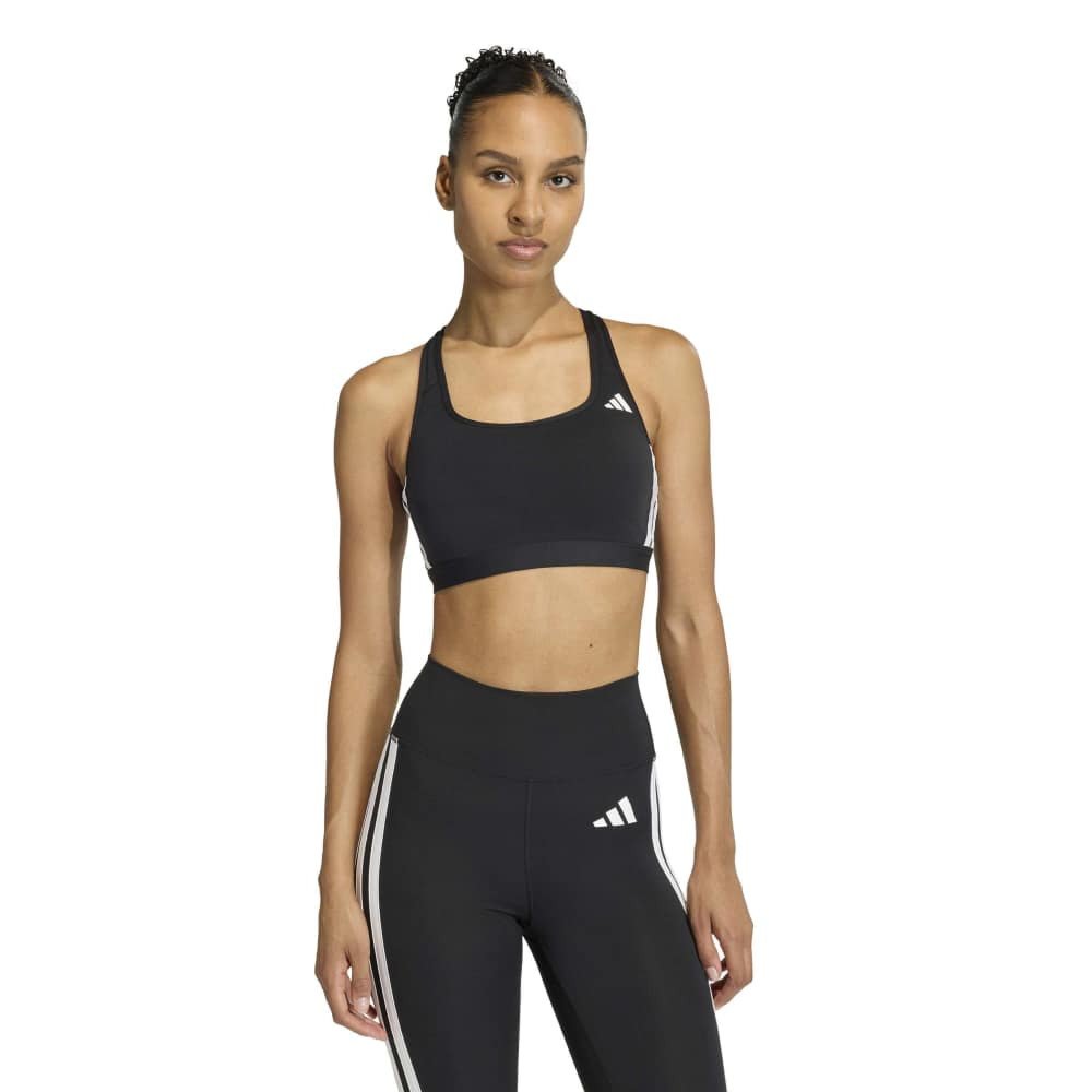 アディダス（adidas）（レディース）Optime エッセンシャルズ ワークアウト スリーストライプス ミディアムサポートブラ CI156-KB4383