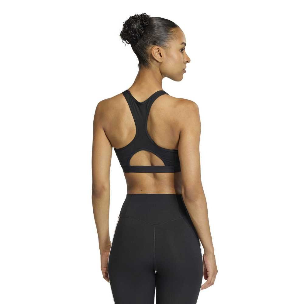 アディダス（adidas）（レディース）Optime エッセンシャルズ ワークアウト スリーストライプス ミディアムサポートブラ CI156-KB4383