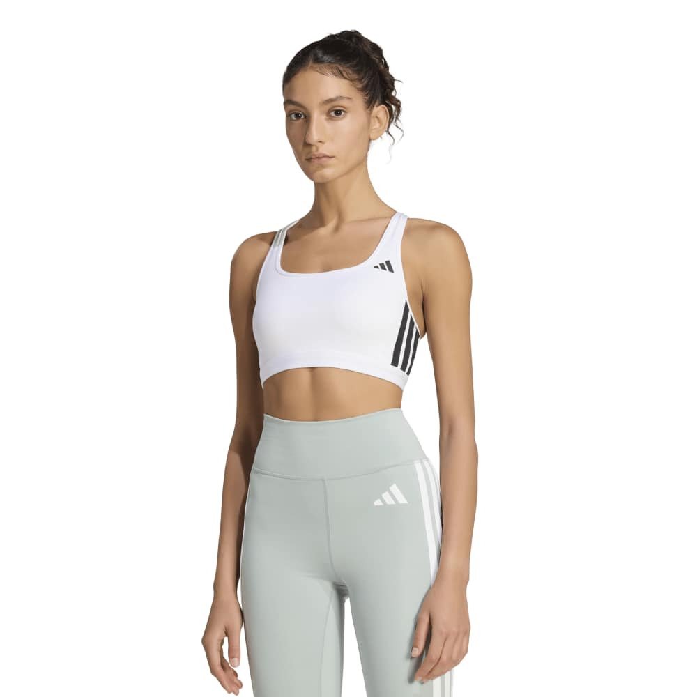 アディダス（adidas）（レディース）Optime エッセンシャルズ ワークアウト スリーストライプス ミディアムサポートブラ CI156-KA4703