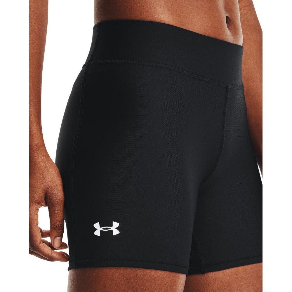 アンダーアーマー（UNDER ARMOUR）（レディース）ショートパンツ ヒートギアアーマー 速乾 ブラック ミッドライズ 1360938 001 ヨガ フィットネスウェア