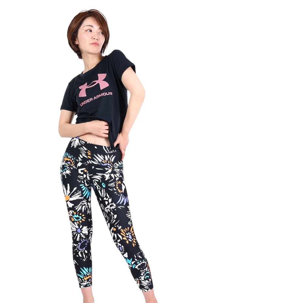 アンダーアーマー（UNDER ARMOUR）（レディース）ヒートギア(夏向け) アンクルレギンス プリント 1379137 001